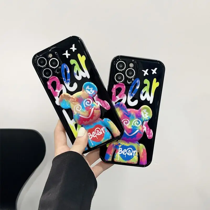 Cartoon Gloomies Bear Graffiti Art Phone Cases For iPhone 13 12 11 Pro Max XR XS MAX X 7/8Plus Couple Fashion Anti-drop Cover 
Cartoon Gloomies Bear Graffiti Art Phone Cases For iPhone 13 12 11 Pro Max XR XS MAX X 7/8Plus Couple Fashion Anti-drop Cover