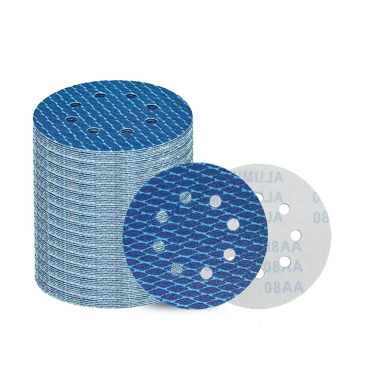80Pcs Diamond Shape 5 Inch Sanding Disc, 8 Hole Hook and Loop Sanding Discs for Random Disc (60-400 Grit)
80Pcs Diamond Shape 5 Inch Sanding Disc, 8 Hole Hook and Loop Sanding Discs for Random Disc (60-400 Grit)
