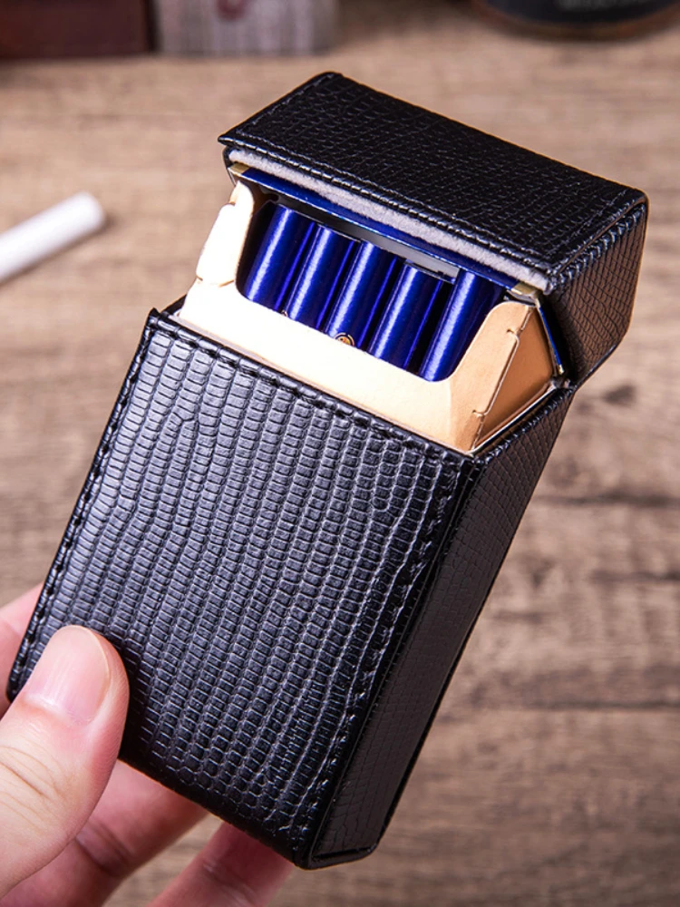 New lizard pattern men and women's clamshell cigarette pack 20 pieces PU cigarette pack cigarette accessories gift
New lizard pattern men and women's clamshell cigarette pack 20 pieces PU cigarette pack cigarette accessories gift