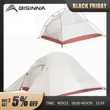 BISINNA Ultralight Camping Tent Backpack Tent 20D Nylon Waterproof Outdoor Hiking Travel Tent Cycling Tent 1-2 Person