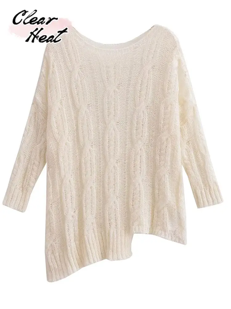 Белый вязаный пуловер в рубчик, топы для женщин, модный Свободный Однотонный свитер с круглым вырезом и длинным рукавом, сезон зима 2023
Белый вязаный пуловер в рубчик, топы для женщин, модный Свободный Однотонный свитер с круглым вырезом и длинным рукавом, сезон зима 2023