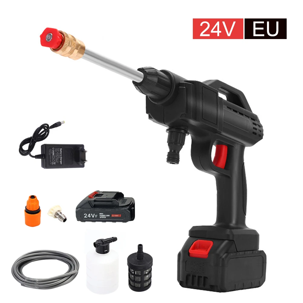 600W Cordless Pressure Washer 22BAR Portable Car Cleaner 24/48V Battery Operated High Pressure Washer Cleaning Spray Water Gun
600W Cordless Pressure Washer 22BAR Portable Car Cleaner 24/48V Battery Operated High Pressure Washer Cleaning Spray Water Gun
