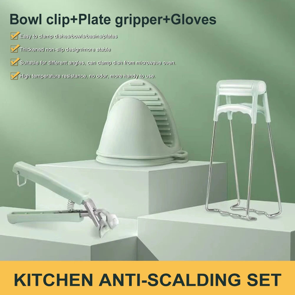 3Pcs Anti-scalding Clip Dish Clamp Steamer Gripper Silicone Gloves Non-slip Hot Dish Plate Bowl Clip Kitchen Accessories
3Pcs Anti-scalding Clip Dish Clamp Steamer Gripper Silicone Gloves Non-slip Hot Dish Plate Bowl Clip Kitchen Accessories