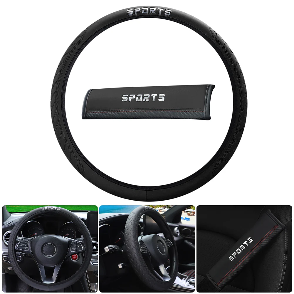 Universal Car Steering Wheel Cover Microfiber Leather Anti Slip Seat Belt Shoulder Protector Pad Auto For Bmw Tesla VW Benz
Universal Car Steering Wheel Cover Microfiber Leather Anti Slip Seat Belt Shoulder Protector Pad Auto For Bmw Tesla VW Benz