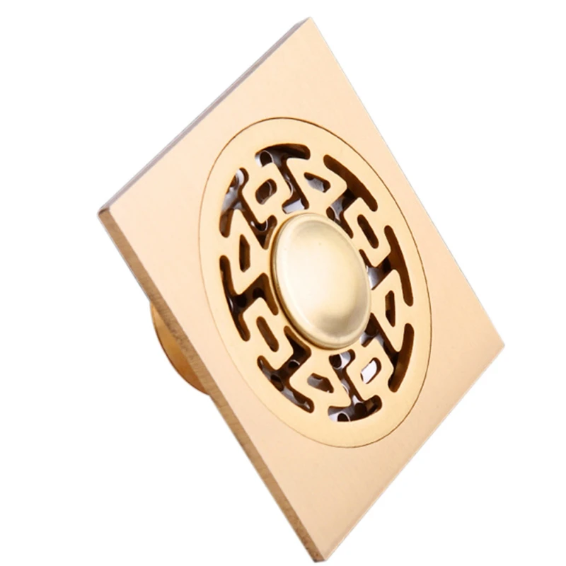 European-style Antique Brass Flower Art Carved All-copper Floor Drain Filter and Deodorant Dual-purpose Shower Floor Drain
European-style Antique Brass Flower Art Carved All-copper Floor Drain Filter and Deodorant Dual-purpose Shower Floor Drain