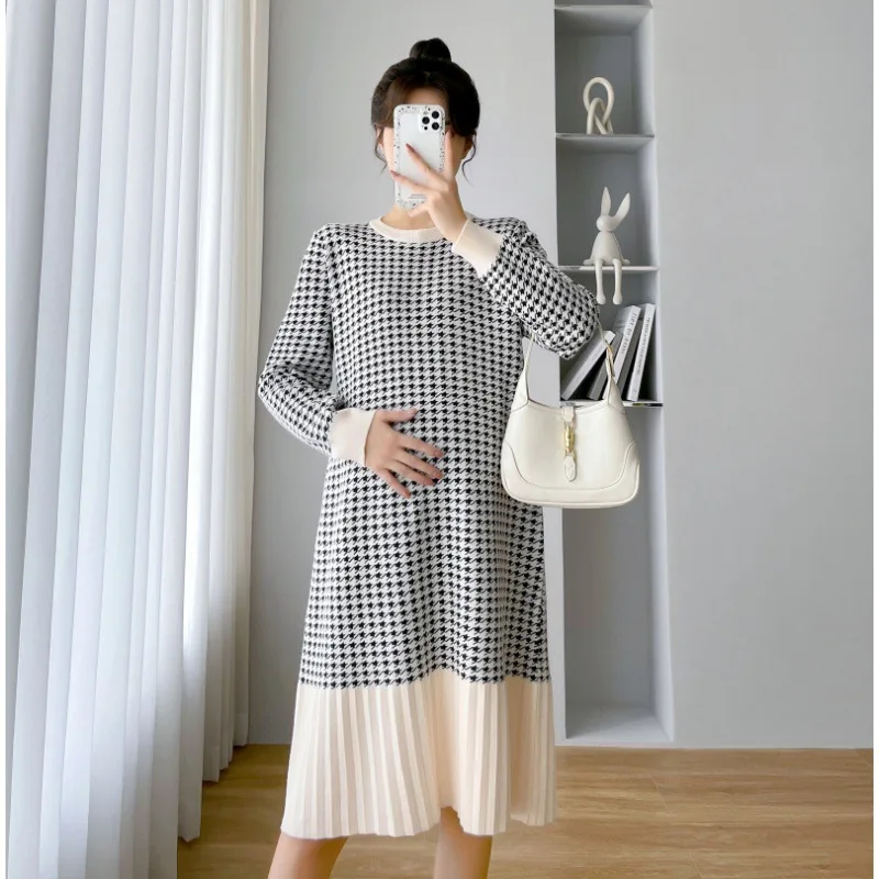 Maternity Sweater Dresses Pleated Long Pregnancy Dress Casual Loose Maternity Clothes For Pregnant Women Fashion Plus Size
Maternity Sweater Dresses Pleated Long Pregnancy Dress Casual Loose Maternity Clothes For Pregnant Women Fashion Plus Size