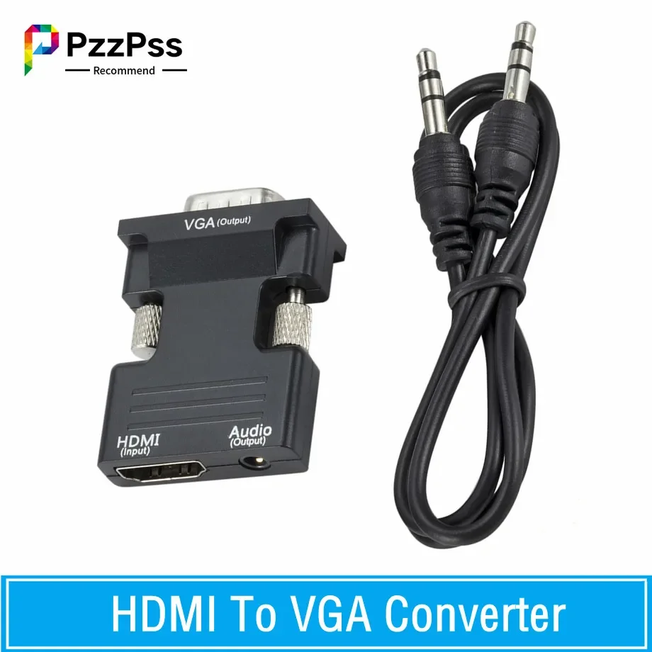 PzzPss HDMI-совместимый преобразователь VGA с аудиокабелем 3,5 мм 1080P HDMI-совместимый адаптер мама-VGA папа для ПК ноутбука
PzzPss HDMI-совместимый преобразователь VGA с аудиокабелем 3,5 мм 1080P HDMI-совместимый адаптер мама-VGA папа для ПК ноутбука