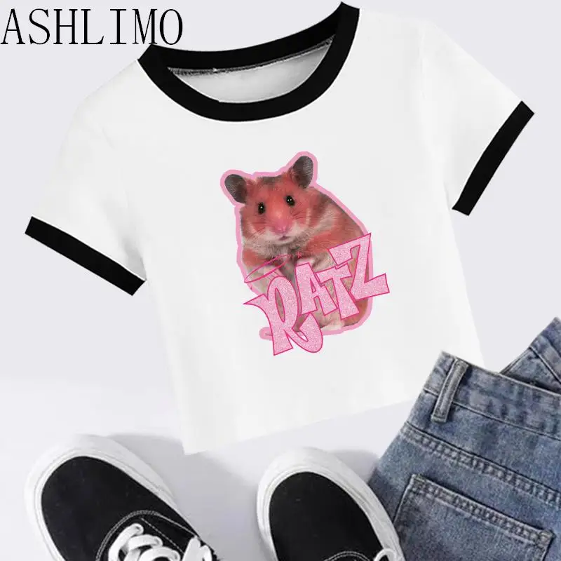 Kawaii Woman Ratz Mouse T-shirt Street Goth Vintage Crop Top Funny Cartoon Tank Top BRATZ Print Sexy Top Women Blouses Summer
Kawaii Woman Ratz Mouse T-shirt Street Goth Vintage Crop Top Funny Cartoon Tank Top BRATZ Print Sexy Top Women Blouses Summer
