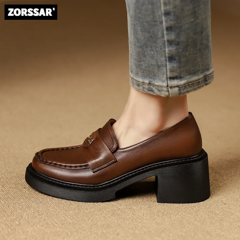 2023 New Women Pumps High Heel Square Toe Retro Chunky Heel Pumps Fashion Metal Real Cow Leather Woman Dress Shoes Size 34-40
2023 New Women Pumps High Heel Square Toe Retro Chunky Heel Pumps Fashion Metal Real Cow Leather Woman Dress Shoes Size 34-40