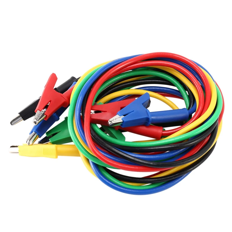5 X Test Leads Double Ended Alligator Clips Copper Clips Heavy Duty Flexible Test Cables 5 Colors For Multimeter Testing
5 X Test Leads Double Ended Alligator Clips Copper Clips Heavy Duty Flexible Test Cables 5 Colors For Multimeter Testing