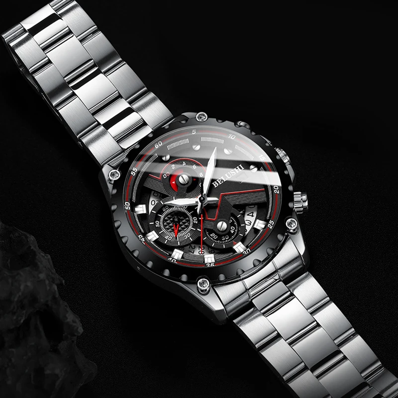 

2020 Top Brand Luxury Military Waterproof Male Wrist Watches Fashion Men Watche Big Dial Chronograph Watch Men Relogio Masculino