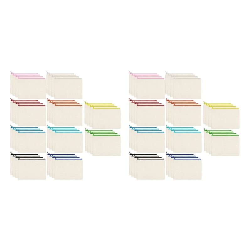 80 Pcs Canvas Zipper Bags Pencil Pouch Makeup Bags Blank Canvas Pencil Case Cosmetic Bag For Travel DIY Craft School (S)
80 Pcs Canvas Zipper Bags Pencil Pouch Makeup Bags Blank Canvas Pencil Case Cosmetic Bag For Travel DIY Craft School (S)