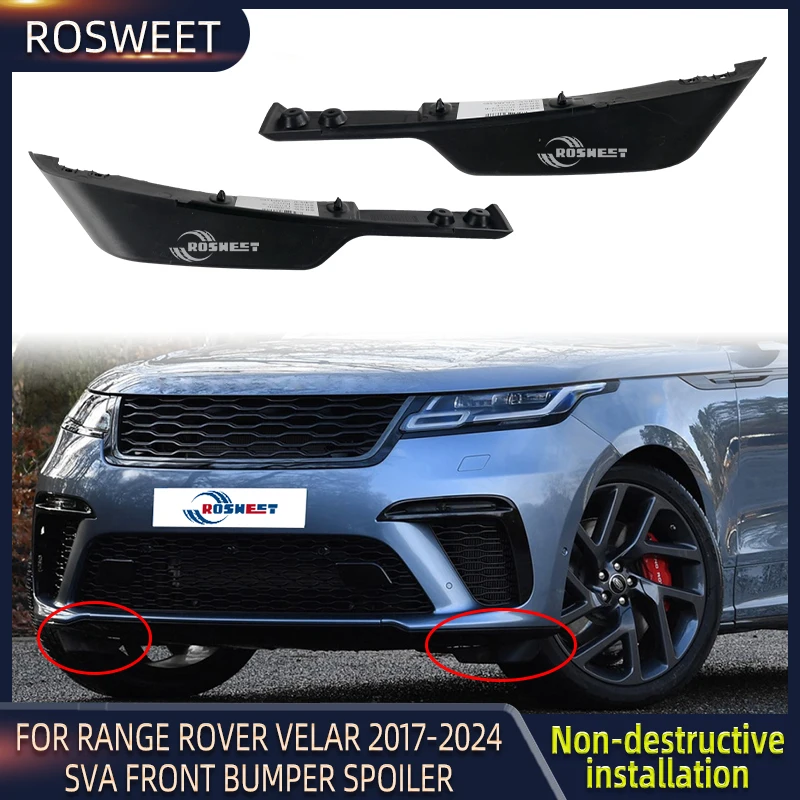Диффузор ROSWEET для переднего бампера автомобиля диффузор спойлер протектор Land Rover