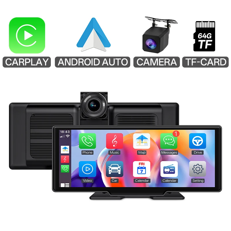 Hippcron 10,26 дюйма 4K DVR Портативный автомобильный радиоприемник Беспроводной CarPlay Android Auto Dash Cam IPS Сенсорный ...
Hippcron 10,26 дюйма 4K DVR Портативный автомобильный радиоприемник Беспроводной CarPlay Android Auto Dash Cam IPS Сенсорный ...