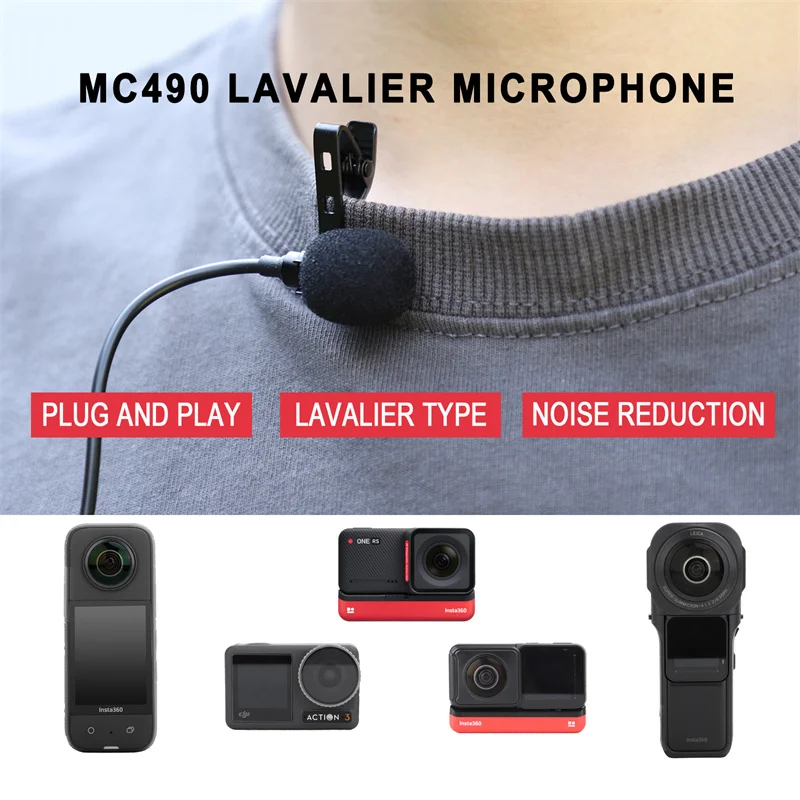 Петличный микрофон для Insta360 X3/ Action 3, аксессуары для микрофона, мини-микрофон, всенаправленный конденсаторный, для видеозаписи, интервью, Tpye-C
Петличный микрофон для Insta360 X3/ Action 3, аксессуары для микрофона, мини-микрофон, всенаправленный конденсаторный, для видеозаписи, интервью, Tpye-C