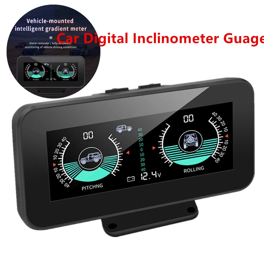 Off-road Car Digital Inclinometer Guage Tilt Indicator Angle Level Slope Meter Adjust The Brightness Automatically
Off-road Car Digital Inclinometer Guage Tilt Indicator Angle Level Slope Meter Adjust The Brightness Automatically