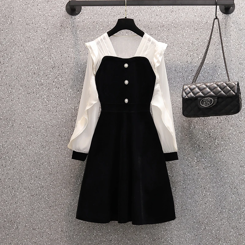 Женское шифоновое платье с рюшами, винтажное платье составного кроя с длинным рукавом и V-образным вырезом, осень 2022
Женское шифоновое платье с рюшами, винтажное платье составного кроя с длинным рукавом и V-образным вырезом, осень 2022