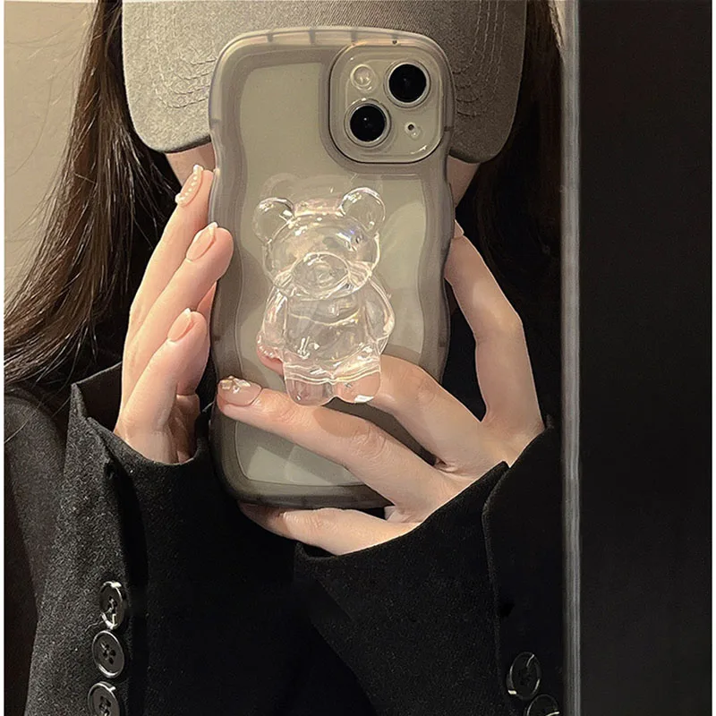 3D Cute Bear Wavy Matte Soft Phone Case Ring Holder Bracket Clear Shockproof Cover for iphone 14 13 12 Pro Max 11 XS XR 7 8 Plus
3D Cute Bear Wavy Matte Soft Phone Case Ring Holder Bracket Clear Shockproof Cover for iphone 14 13 12 Pro Max 11 XS XR 7 8 Plus