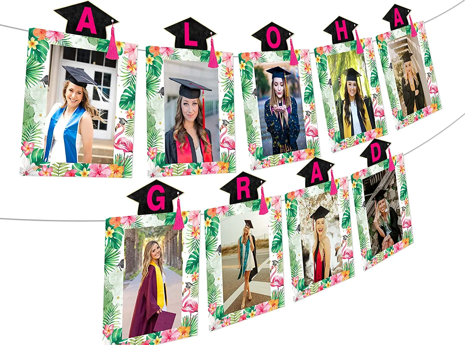 Aloha Grad Photo Banner with Tassel Summer Hawaiian Luau Congrats Grad Photo Banner for College Graduation Party Decorations
Aloha Grad Photo Banner with Tassel Summer Hawaiian Luau Congrats Grad Photo Banner for College Graduation Party Decorations