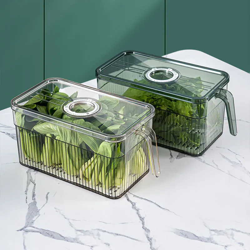 Refrigerator Storage Box Timekeeping Keep Fresh Food Organizer Transparent Food Grade PET Material Kitchen Storage Container
Refrigerator Storage Box Timekeeping Keep Fresh Food Organizer Transparent Food Grade PET Material Kitchen Storage Container