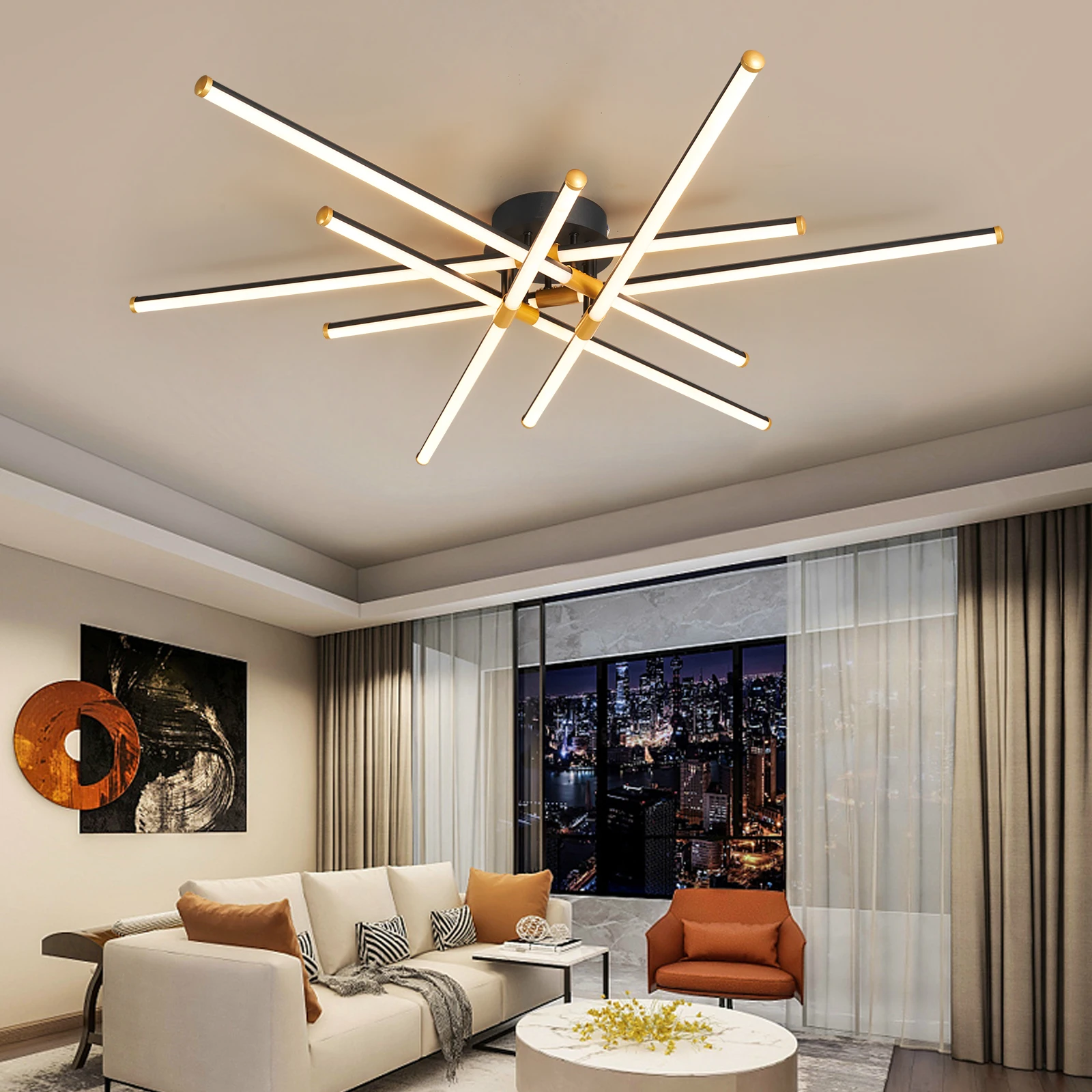 Modern led Chandelier For Living Room Bedroom AC110-240V Chandeliers Fixtures Bluetooth Compatible with Alexa Google Home 
Modern led Chandelier For Living Room Bedroom AC110-240V Chandeliers Fixtures Bluetooth Compatible with Alexa Google Home