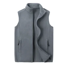 Fleece vest for men winter softshell jacket polar foutdoor fishing sleeveless men 100% polyester windproof softshell vest men