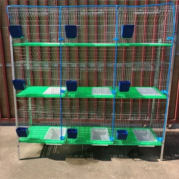 Factory supply 2,6,9,12 doors large rabbit commercial farming doe growners galvanized rabbit cage