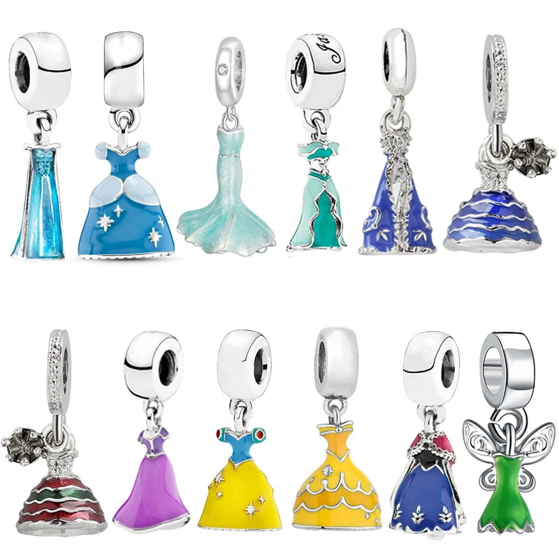 Color Anime Princess Dress Pendant DIY Fit Original Pan Charms Bracelet Women Men Kid Cartoon Elsa Skirt Beads for Bijoux Making
Color Anime Princess Dress Pendant DIY Fit Original Pan Charms Bracelet Women Men Kid Cartoon Elsa Skirt Beads for Bijoux Making