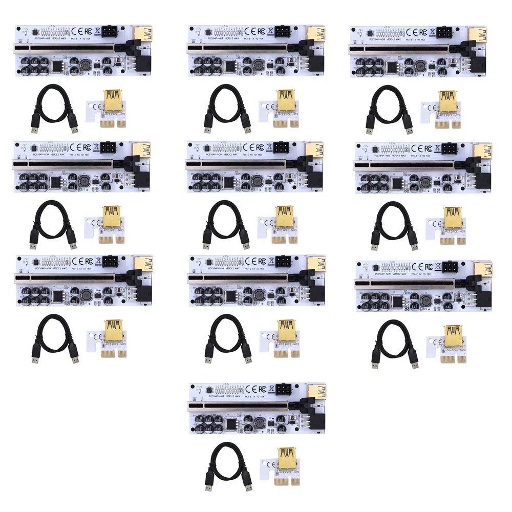 10 шт., переходник VER012 MAX для видеокарты PCI-E, Райзер 012 MAX, Pci Express, USB 3,0, кабель PCI-E 1X до 16X для майнинга BTC
10 шт., переходник VER012 MAX для видеокарты PCI-E, Райзер 012 MAX, Pci Express, USB 3,0, кабель PCI-E 1X до 16X для майнинга BTC