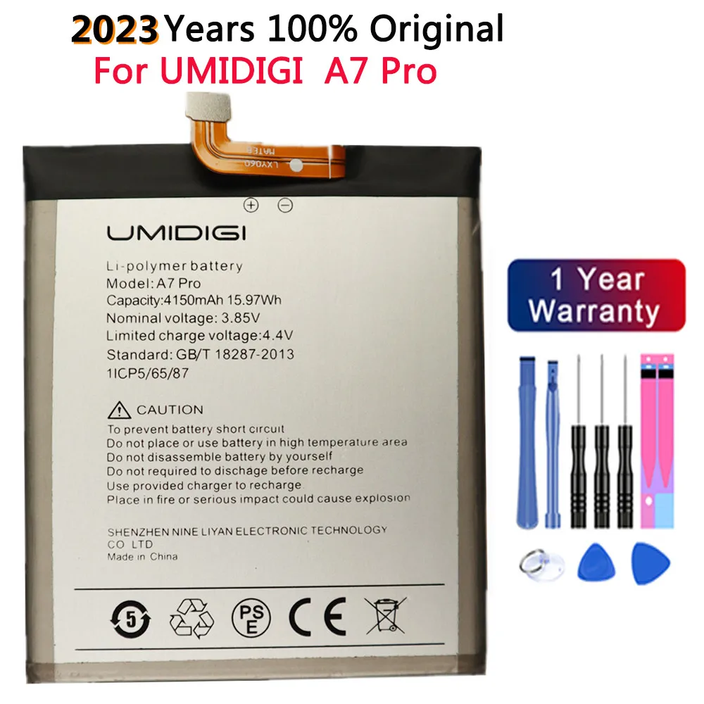 

2023 год, 100% оригинальный аккумулятор UMI для UMIDIGI A7 Pro A7Pro, 4150 мАч, аккумулятор для телефона с номером отслеживания