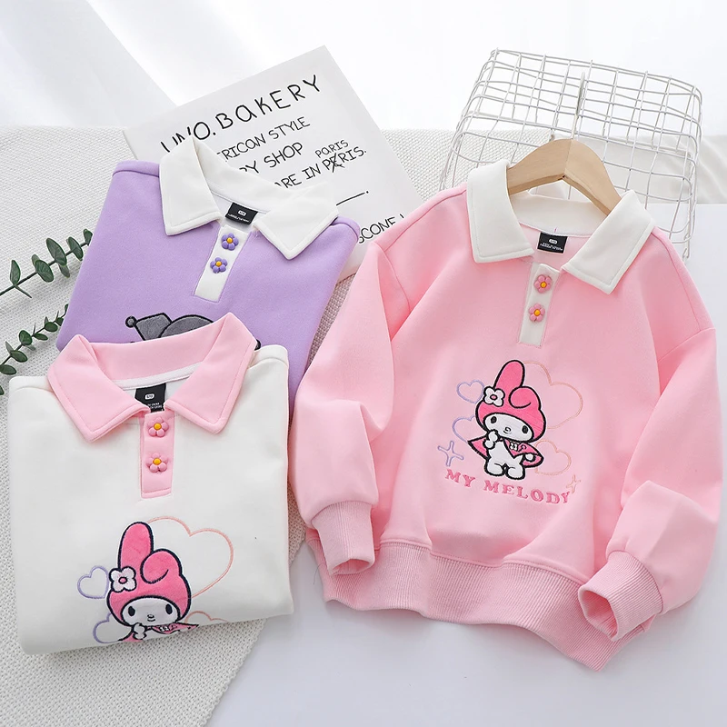 Детская толстовка Kuromi My Melody, новинка осенней детской одежды Sanrioed, мультяшный Повседневный Спортивный хлопковый топ с милыми лацканами
Детская толстовка Kuromi My Melody, новинка осенней детской одежды Sanrioed, мультяшный Повседневный Спортивный хлопковый топ с милыми лацканами