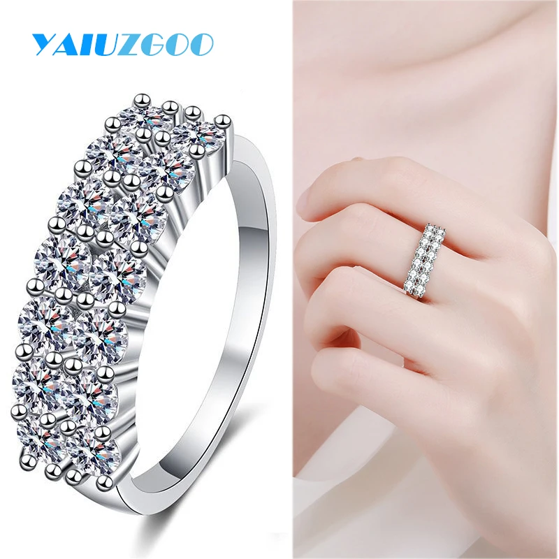 0.7/1.4CT Moissanite Row Ring 100% S925 Sterling Silver for Women Moissanite Diamonds Rings Engagement Wedding Fine Jewelry
0.7/1.4CT Moissanite Row Ring 100% S925 Sterling Silver for Women Moissanite Diamonds Rings Engagement Wedding Fine Jewelry