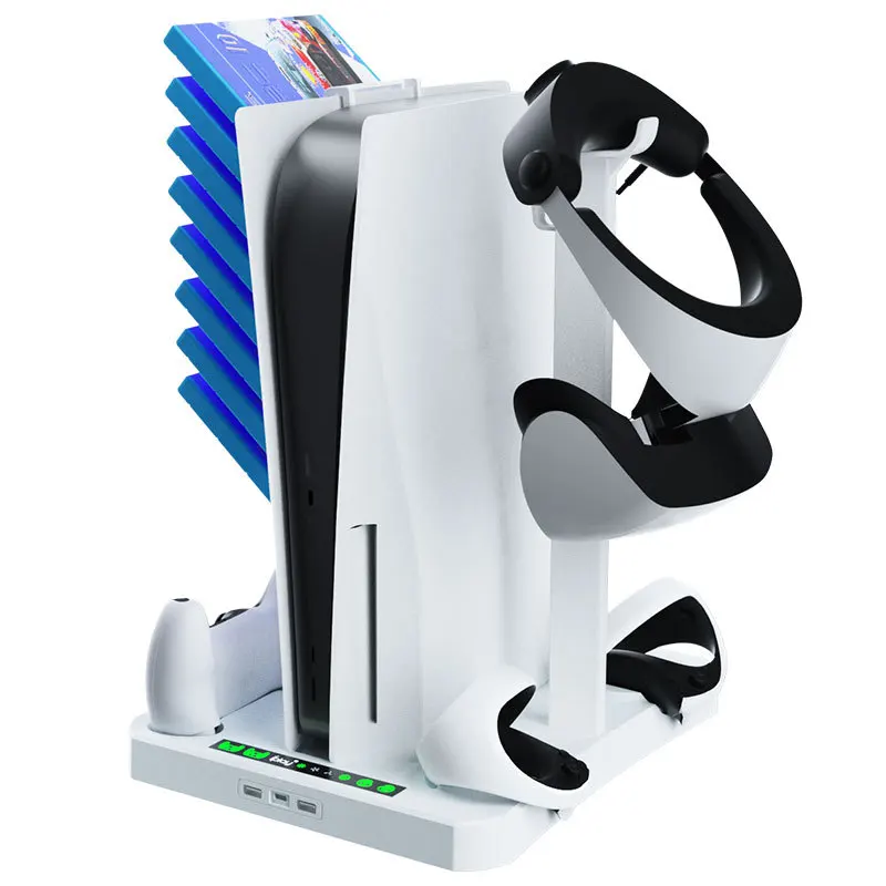 for PS5 Console Multifunctional Cooling Dock for PSVR2 Handle Charging Stand + Game Disc Helmet Storage Rack
for PS5 Console Multifunctional Cooling Dock for PSVR2 Handle Charging Stand + Game Disc Helmet Storage Rack
