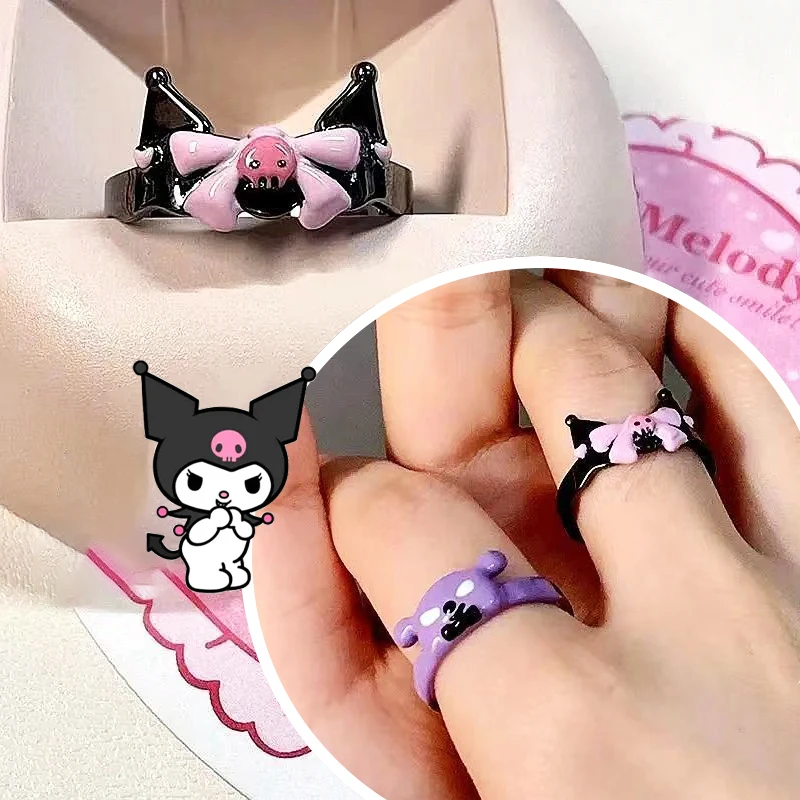 Kawaii Kuromi кольца аниме Sanrio мультфильм милое кольцо для влюбленных ювелирные изделия ручное украшение аксессуары Игрушки для девочек рождественские подарки
Kawaii Kuromi кольца аниме Sanrio мультфильм милое кольцо для влюбленных ювелирные изделия ручное украшение аксессуары Игрушки для девочек рождественские подарки