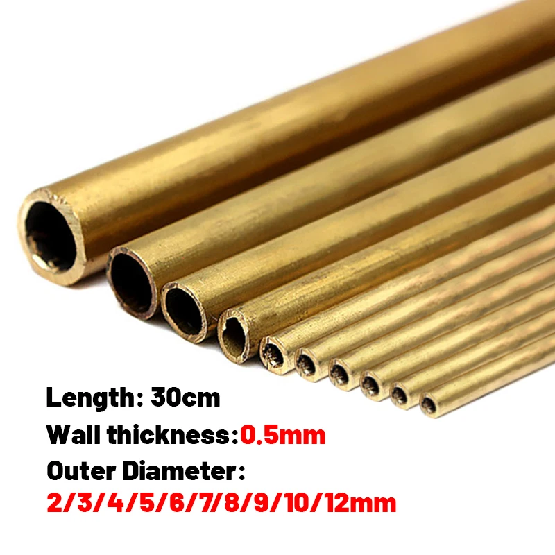 Brass Tubes Diameter 2/3/4/5/6/7/8/9/10/12mm Length 300mm Long 0.5mm Wall Brass Pipe Brass Tube Modelmaking Rod Cutting Tool
Brass Tubes Diameter 2/3/4/5/6/7/8/9/10/12mm Length 300mm Long 0.5mm Wall Brass Pipe Brass Tube Modelmaking Rod Cutting Tool