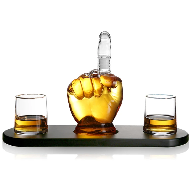New Personalized Touch Luxury 2022 Gift Design Unique Glass Wine Index Finger Novelty Whisky Decanter Set
New Personalized Touch Luxury 2022 Gift Design Unique Glass Wine Index Finger Novelty Whisky Decanter Set