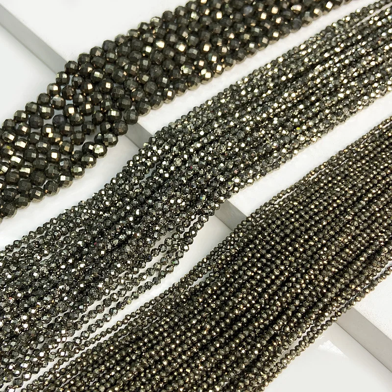 Faceted Natural Iron Pyrite Faceted Round Beads Sparkling Small Loose Beads For Jewelry Making DIY Bracelet Necklace Wholesale
Faceted Natural Iron Pyrite Faceted Round Beads Sparkling Small Loose Beads For Jewelry Making DIY Bracelet Necklace Wholesale