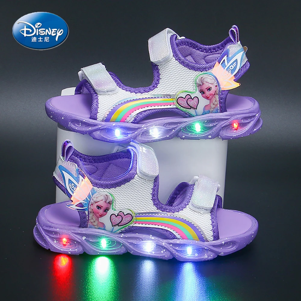 Disney Children's Fashion LED Sandals For Summer Girls Elsa Princess Print Casual Shoes Kids Light Breathable Soft Bottom Sandal
Disney Children's Fashion LED Sandals For Summer Girls Elsa Princess Print Casual Shoes Kids Light Breathable Soft Bottom Sandal