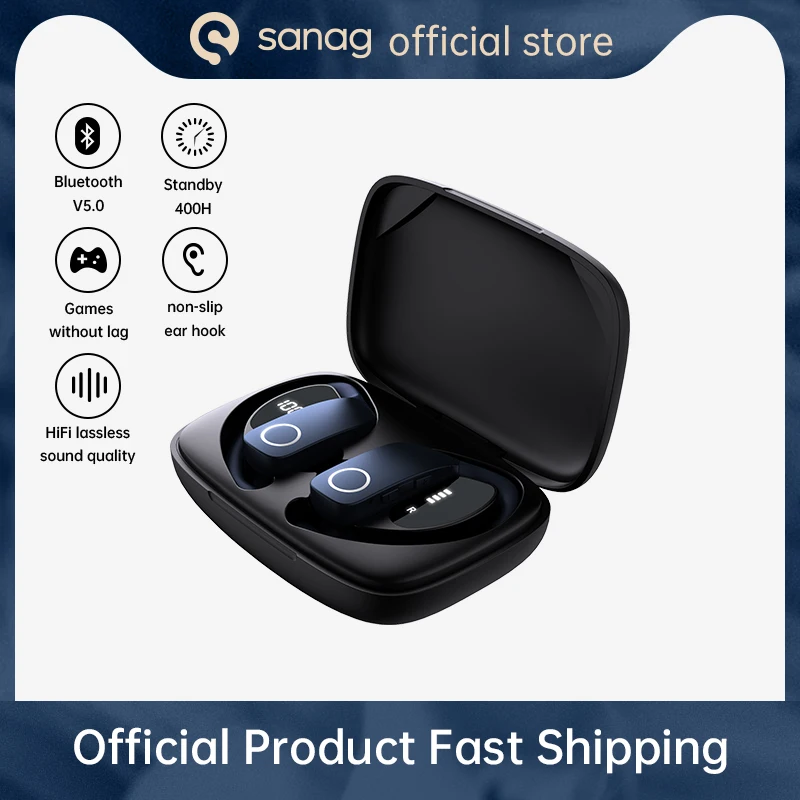 Sanag Z9 TWS Headphones Bluetooth Ear Hooks Sports Wireless Headset With Mic Touch Control Waterproof Earbud HIFI sound quality
Sanag Z9 TWS Headphones Bluetooth Ear Hooks Sports Wireless Headset With Mic Touch Control Waterproof Earbud HIFI sound quality