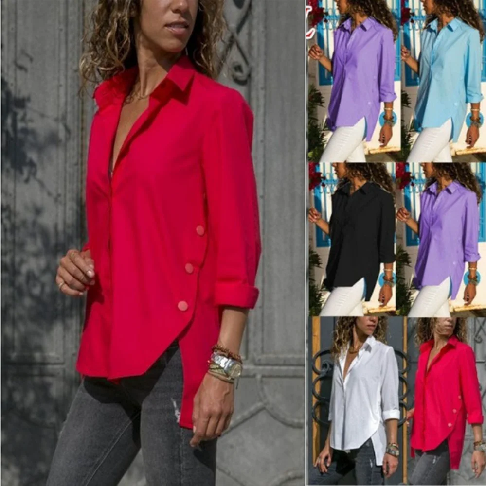 Popular Women's Long Sleeve Irregular Split Large Top Elegant Shirts for Women Streetwear Loose Comfortable Casual
Popular Women's Long Sleeve Irregular Split Large Top Elegant Shirts for Women Streetwear Loose Comfortable Casual