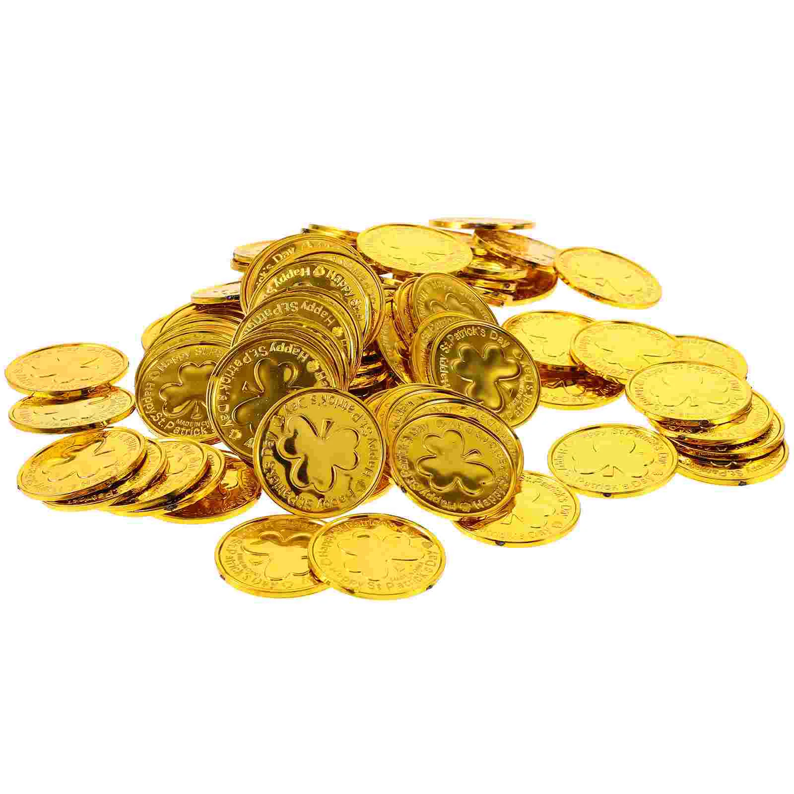 100 Pcs St Patrick's Day Decoration Makeup Costume Props Plastic Coin Supplies Luck 3-leaf
100 Pcs St Patrick's Day Decoration Makeup Costume Props Plastic Coin Supplies Luck 3-leaf