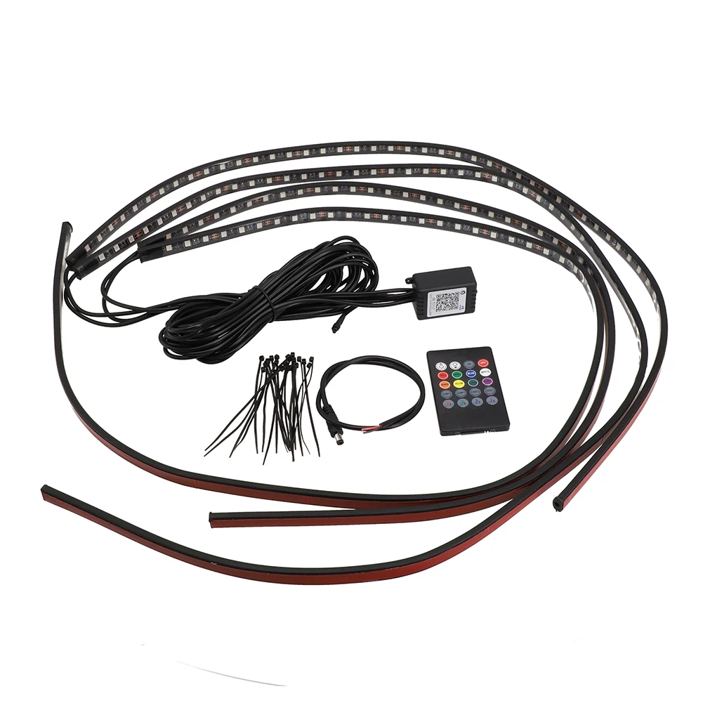4pcs RGB Underglow Strip Light LED Car Atmosphere Neon Strip Remote APP Control Car Motorcycle Decorative Lamp
4pcs RGB Underglow Strip Light LED Car Atmosphere Neon Strip Remote APP Control Car Motorcycle Decorative Lamp