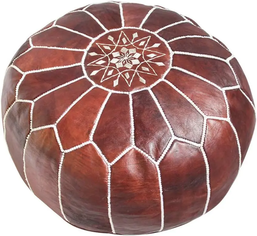 Handmade Dark Brown Tobacco poufs Moroccan Leather Pouf,Ottoman Footstool Hassock 100% real Natural Leather pouffe,Home gifts, w
Handmade Dark Brown Tobacco poufs Moroccan Leather Pouf,Ottoman Footstool Hassock 100% real Natural Leather pouffe,Home gifts, w