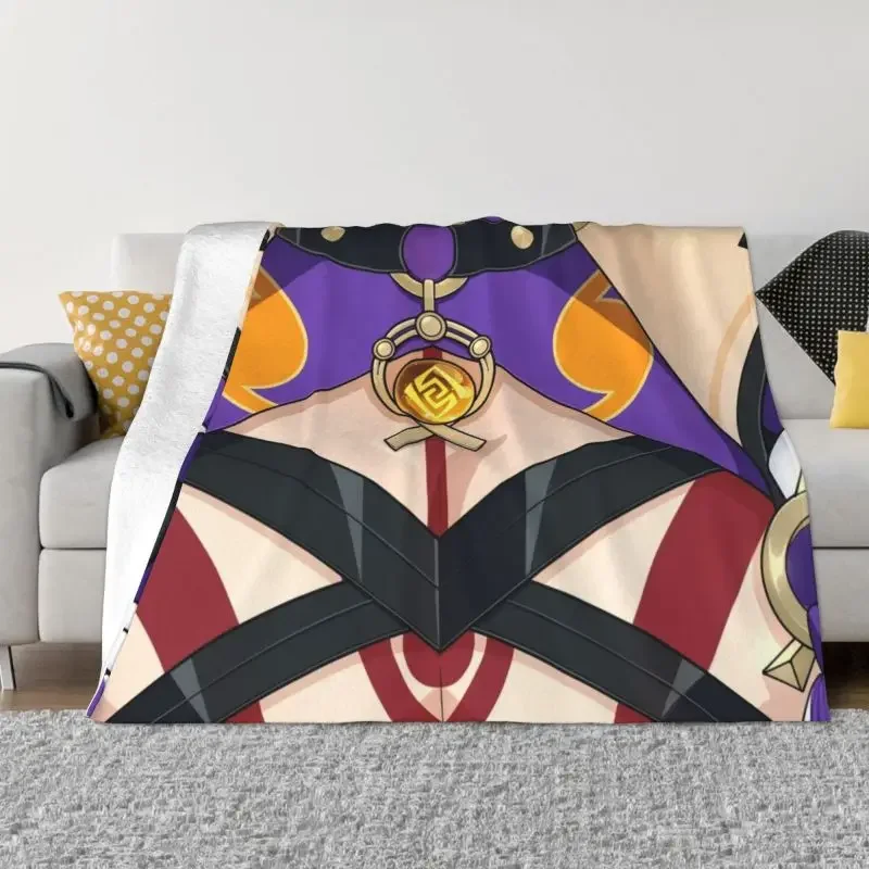 

Мягкое Флисовое одеяло для дивана Genshin Impact oитто, теплые фланелевые одеяла для постельного белья в стиле аниме, офисные покрывала для дивана