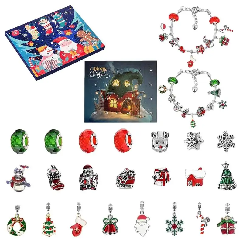 Christmas DIY Advent Calendar Bracelet Set For Kids Girls 24 Days Countdown Charm Beads Jewelry Bracelets Kit Christmas Gift Toy
Christmas DIY Advent Calendar Bracelet Set For Kids Girls 24 Days Countdown Charm Beads Jewelry Bracelets Kit Christmas Gift Toy