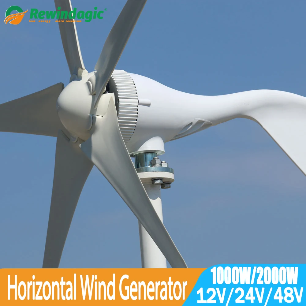 Wind Turbine Horizontal 1000W 2000W 12V 24V 48V Small Home Wind Turbine Generator With MPPT Windmill For Street Lamps 1KW 2KW
Wind Turbine Horizontal 1000W 2000W 12V 24V 48V Small Home Wind Turbine Generator With MPPT Windmill For Street Lamps 1KW 2KW