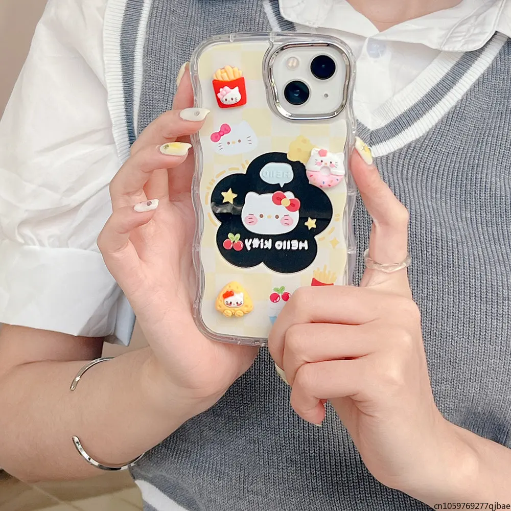 Luxury Cartoon Sanrio Hello Kitty Mirror Film Phone Case for IPhone 14 13 12 11 Pro Max 14 Pro Anti-drop Soft Back Cover Gift
Luxury Cartoon Sanrio Hello Kitty Mirror Film Phone Case for IPhone 14 13 12 11 Pro Max 14 Pro Anti-drop Soft Back Cover Gift
