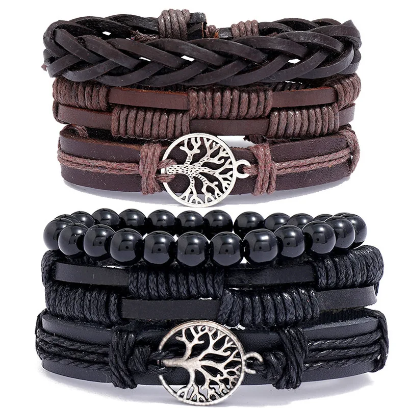 WYBU Tree of Life Set Leather Bracelet Handmade Men's Bracelet DIY Combination Set Bracelet Men Bracelets Arm Jewelry Wholesale
WYBU Tree of Life Set Leather Bracelet Handmade Men's Bracelet DIY Combination Set Bracelet Men Bracelets Arm Jewelry Wholesale