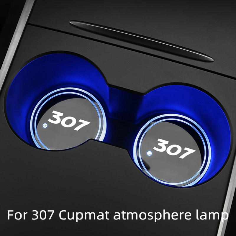 For Peugeot 307 Car Luminous Water Cup Coaster 7 Colorful Car Led Atmosphere Light Car logo Cupmat Ambience lights accessories
For Peugeot 307 Car Luminous Water Cup Coaster 7 Colorful Car Led Atmosphere Light Car logo Cupmat Ambience lights accessories