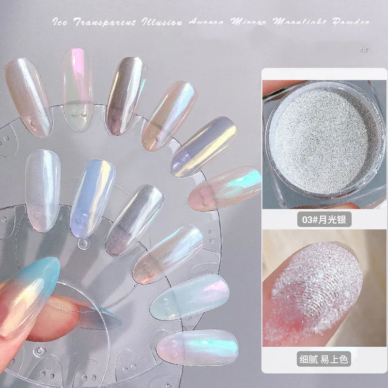Moonlight Aurora Nail Glitter Shimmer Powder Mirror Mermaid Effect Chrome Pigment Dust / Manicure Ice Transparent Unicorn Powder
Moonlight Aurora Nail Glitter Shimmer Powder Mirror Mermaid Effect Chrome Pigment Dust / Manicure Ice Transparent Unicorn Powder